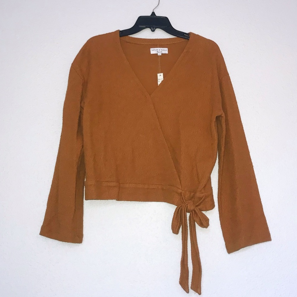 Madewell Texture & Thread Wrap Top
